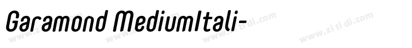 Garamond MediumItali字体转换 Garamond MediumItali字体转换